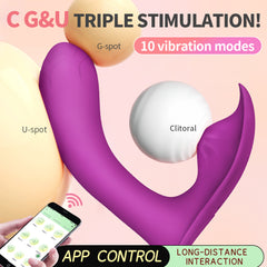 App-Controlled Wearable Vibrator for Women | 10 Vibration Modes | Dual Stimulation