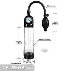 Male Vacuum Pump for Penis Enlargement – Medical-Grade Silicone Sleeve, Pressure Gauge, Ergonomic Handle