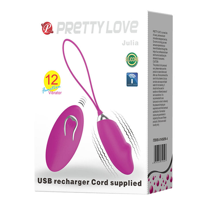 PrettyLove Julia Wireless Egg Vibrator USB Rechargeable -  Sex Toys & Adult Toys | XtoySmart Canada