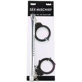 Sex & Mischief Spreader Bar with Metal Cuffs in Silver - Sex Toys & Adult Toys | XtoySmart Canada