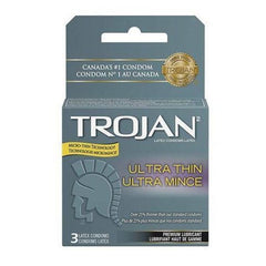 Trojan - Ultra Thin Lubricated Condoms 3 Pack - Sex Toys & Adult Toys | XtoySmart Canada