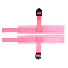 MIZZZEE U-Shaped Sex Positioning Pillow with Adjustable Leg & Arm Restraints – Pink or Black