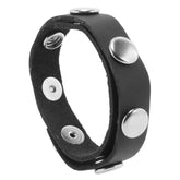 Adjustable 6 Snap Leather Cock Ring - Sex Toys & Adult Toys | XtoySmart Canada