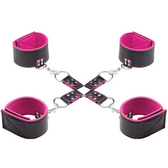 Ouch! Reversible Hogtie with Cuffs in Pink - Sex Toys & Adult Toys | XtoySmart Canada