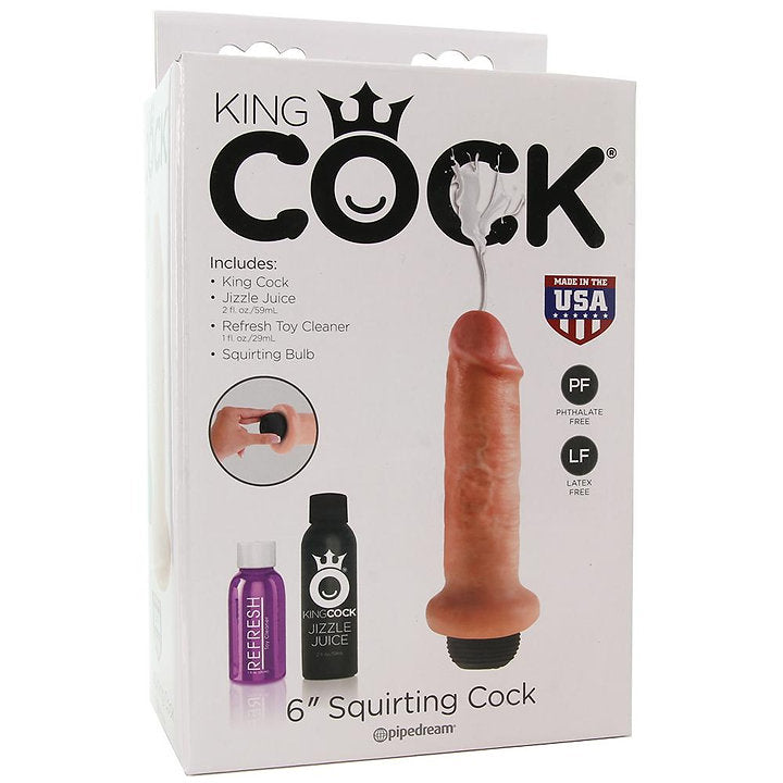 King Cock 6" Squirting Cock in Flesh - Sex Toys & Adult Toys | XtoySmart Canada