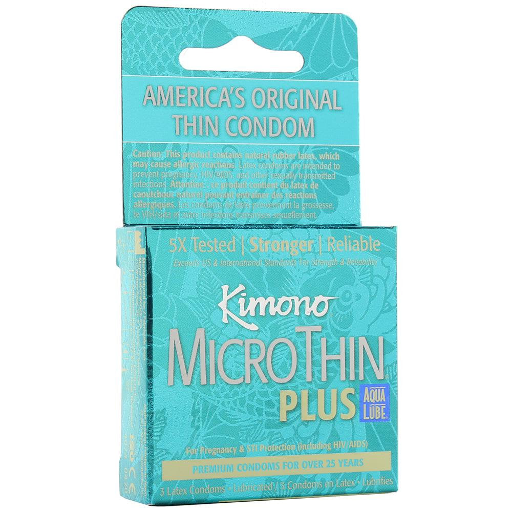 MicroThin Aqua Lube Condoms in 3 Pack -  Sex Toys & Adult Toys | XtoySmart Canada