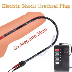36cm Electric Urethral Plug | Male Penis Stimulator for BDSM & Sensation Play