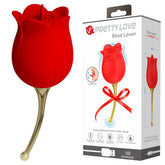PrettyLove Licking Rose Lover Double Ended Pocket Vibrator - Sex Toys & Adult Toys | XtoySmart Canada