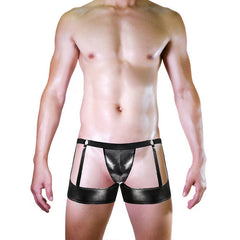 Men's Lace G-String Thong Underwear - Sheer See-Through Buttless Design