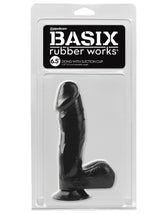 【Pipedream正品】Basix 6.5英寸黑色阳具仿真按摩棒 吸盘设计