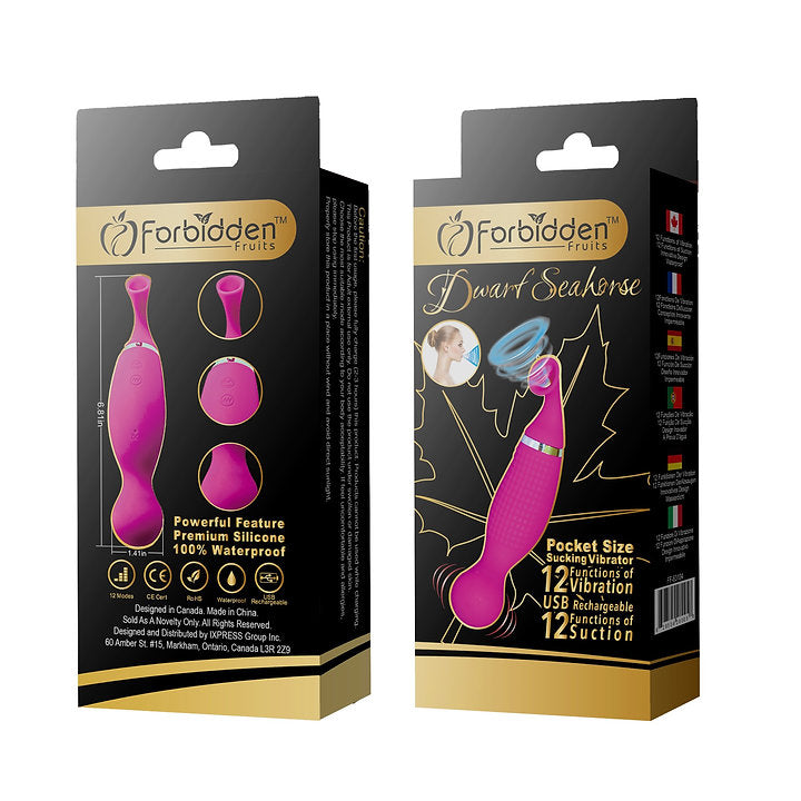 Forbidden Fruits Dwarf Seahorse USB Rechargeable Vibrator With Sucking Function - Sex Toys & Adult Toys | XtoySmart Canada