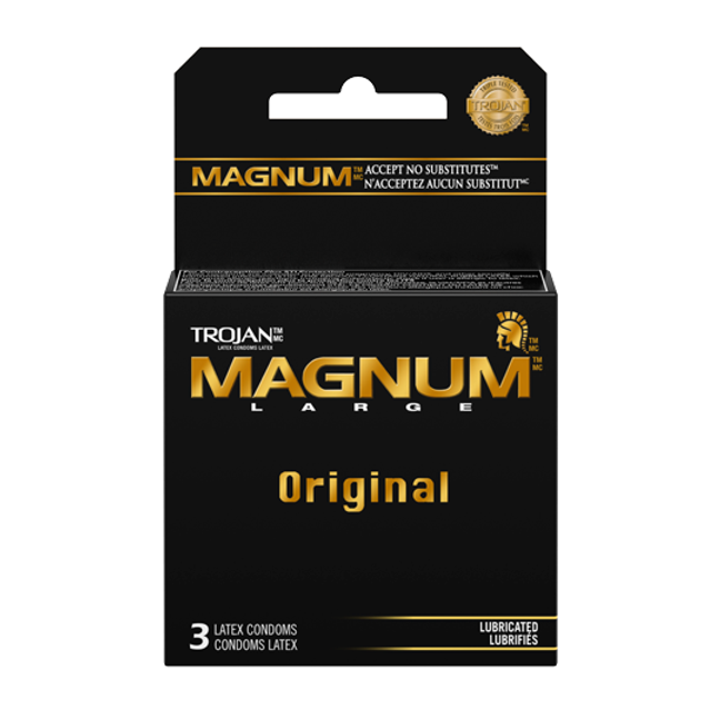 Trojan - MAGNUM™Original Lubricated Condoms 3 Pack - Sex Toys & Adult Toys | XtoySmart Canada