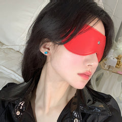 Sexy Leather Blindfold Eye Mask – Red, Pink & Black