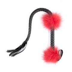 Red Fluffy BDSM Whip - Sensual Bondage Toy for Couples, Adult Spanking Paddle