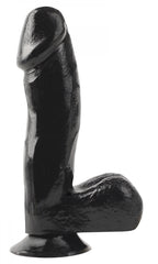 Basix 6.5 Inch Suction Base Dildo in Black