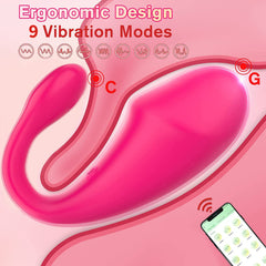APP Remote Control Vibrator for Couples | 10 Vibration Modes