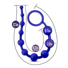 Luxe Silicone 10 Beads - Indigo Blue