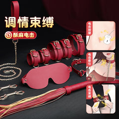 SM电击束缚调情十件套 - 红色 BDSM情趣套装