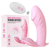 10 Vibration Wireless Remote Control Wearable Clitoris Vibrator in Pink