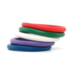 Rubber 1.25 Inch C-Ring 5 Pack in Rainbow - Sex Toys & Adult Toys | XtoySmart Canada