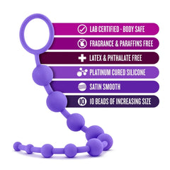 Luxe Silicone 10 Beads - Purple