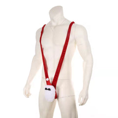 Men's Sexy Christmas Reindeer Thong Swimwear - Party Underwear & Roleplay Costume