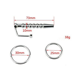 Premium Stainless Steel Urethral Sounding Rod | SM Metal Urethra Plug | Element Style Adult Toy