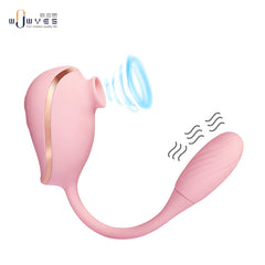 2 in 1 Rechargeable Vibrator Massager(10 Vibration Patterns & 5 Speed Sucking Frequency) - Sex Toys & Adult Toys | XtoySmart Canada