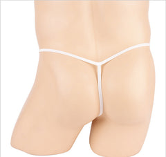 Kawaii Men's Sheer Lace T-Back Crop Top | Pink Anime-Inspired Lingerie for Party & Cosplay