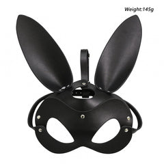 Sexy Leather Bunny Mask – BDSM Role Play Costume