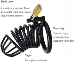 Forbidden Fruits Steel Metal Male Chastity Device Cock Cage(3 Rings) - Sex Toys & Adult Toys | XtoySmart Canada