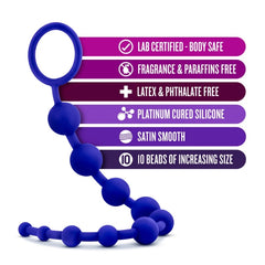 Luxe Silicone 10 Beads - Indigo Blue