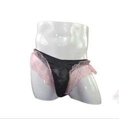 Men's Sexy Lace Briefs Sissy Pouch G-String