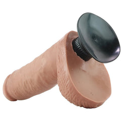 King Cock 8" Vibrating Ballsy Dildo in Tan -  Sex Toys & Adult Toys | XtoySmart Canada