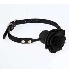 Rose-Shaped Silicone Gag Ball|Pink / Black Available