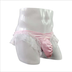 Men's Sexy Lace Briefs Sissy Pouch G-String