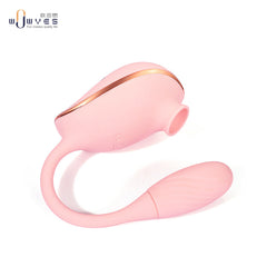 2 in 1 Rechargeable Vibrator Massager(10 Vibration Patterns & 5 Speed Sucking Frequency) - Sex Toys & Adult Toys | XtoySmart Canada