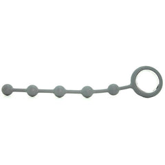 Wind It Up! Beaded Silicone Probe in Grey - Sex Toys & Adult Toys | XtoySmart Canada