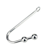 Stainless Steel Double Ball Butt Plug – BDSM Bondage Toy with O-Ring for Fetish Play