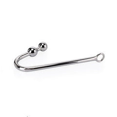 Stainless Steel Double Ball Butt Plug – BDSM Bondage Toy with O-Ring for Fetish Play