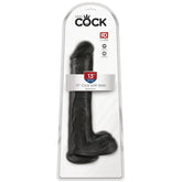 King Cock 13 Inch Cock with Balls in Black