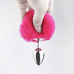 Forbidden Fruits Stainless Steel Rabbit Bunny Tail Anal Plug(Four Colors Available) - Sex Toys & Adult Toys | XtoySmart Canada