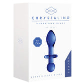 Chrystalino Rocker Glass Butt Plug in Blue