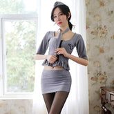 Sexy Cosplay Flight Attendant Shirt Skirts Lingerie - Sex Toys & Adult Toys | XtoySmart Canada