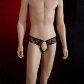 性感男士开裆露丁蕾丝拼纱内裤(三种颜色可选)
