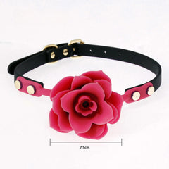 Rose-Shaped Silicone Gag Ball|Pink / Black Available