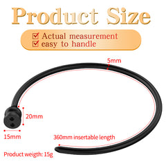 36cm Electric Urethral Plug | Male Penis Stimulator for BDSM & Sensation Play