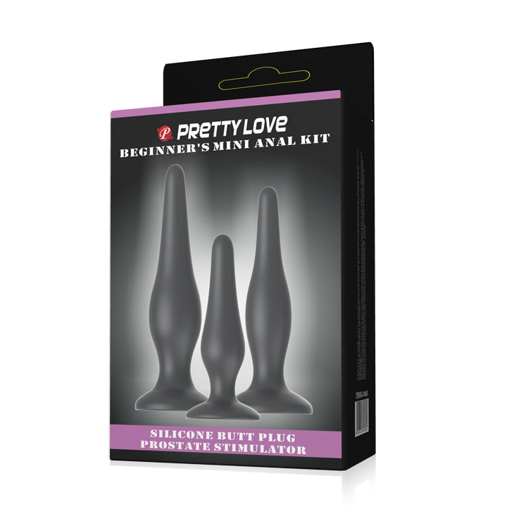 PrettyLove Silicone Pack of 3 Butt Plugs Training Set for Beginners - Sex Toys & Adult Toys | XtoySmart Canada