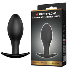 Black Velvet Silicone Butt Plug – Beginner Friendly Waterproof Anal Toy