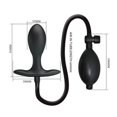 Inflatable Silicone Anal Plug Prostate Massager – Waterproof Expanding Butt Plug